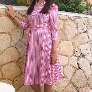 H&M midi long sleeve shirt dress size 2